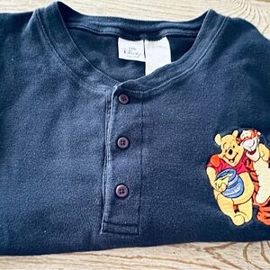 Vintage 90s Disney Winnie The Pooh T-shirt Sz XL Tiger Embroidered Blue